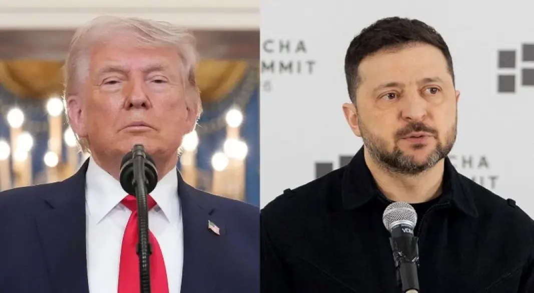 মার্কিন প্রেসিডেন্ট ডোনাল্ড ট্রাম্প ও ইউক্রেনের প্রেসিডেন্ট ভলোদিমির জেলেনস্কি। ছবি: এএফপি