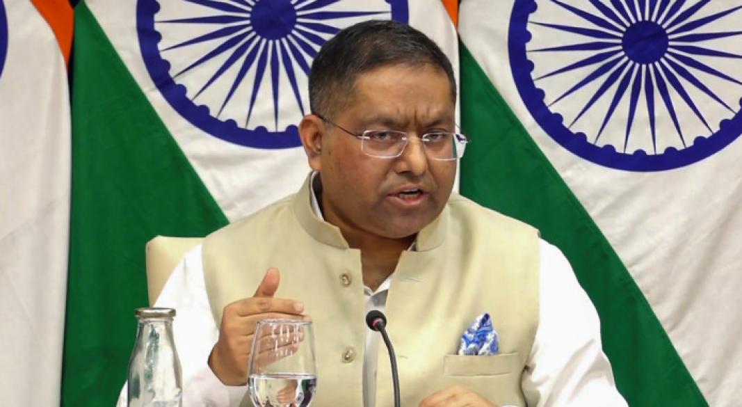 ভারতের পররাষ্ট্র মন্ত্রণালয়ের মুখপাত্র রণধীর জয়সওয়াল। ফাইল ছবি