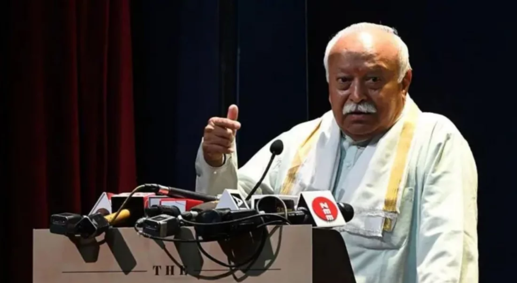 ভারতের হিন্দু পুনরুত্থানবাদী সংগঠন রাষ্ট্রীয় স্বয়ংসেবক সংঘের (আরএসএস) প্রধান মোহন ভাগবত। ছবি: সংগৃহীত