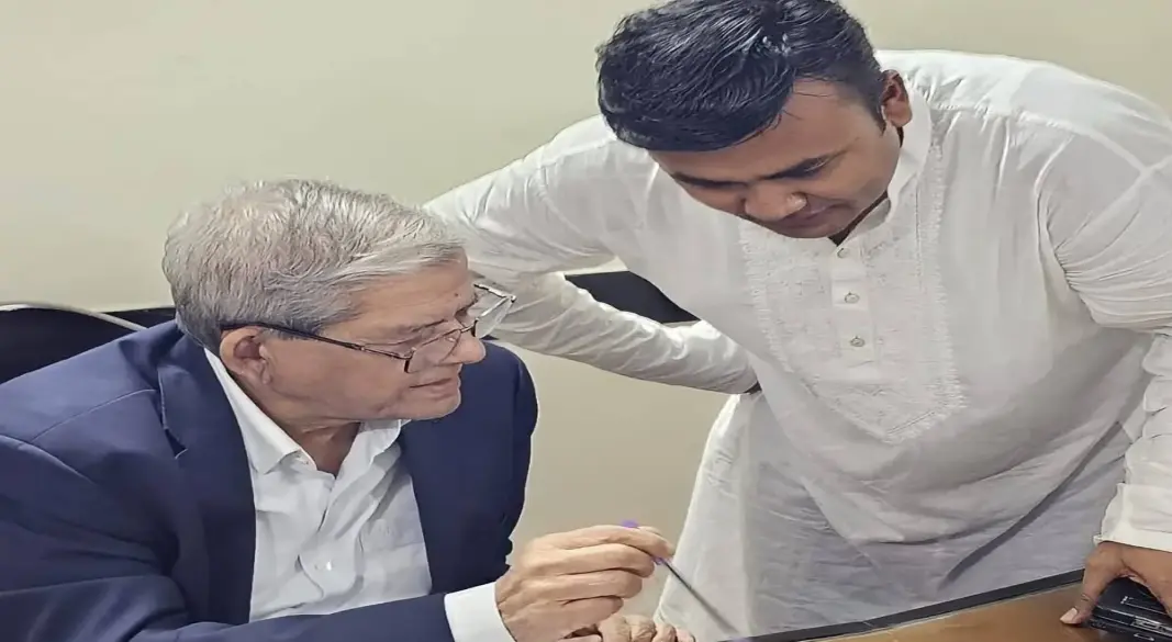 মির্জা ফখরুল ইসলাম ও আমানউল্লাহ আমান। ছবি:সংগৃহীত