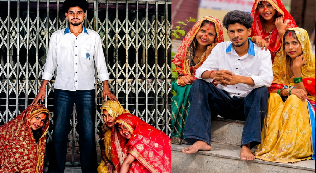 একইসঙ্গে ৩ বোনকে বিয়ে করে ভাইরাল যুবক!