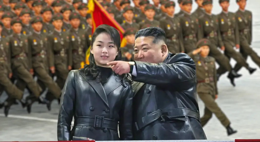 North Korean leader Kim Jong-un ,  his daughter Ju-ae
