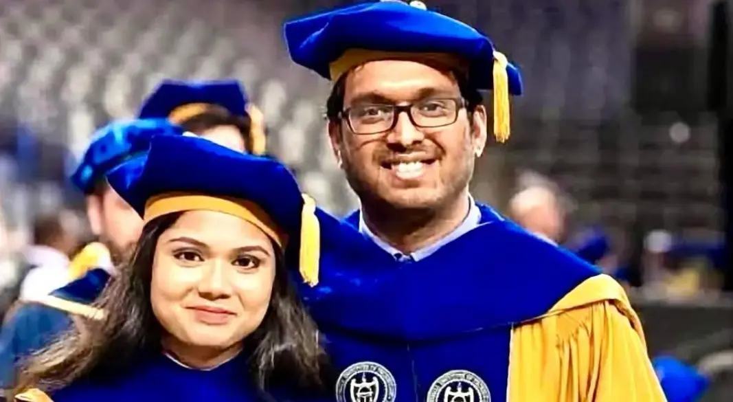 জর্জিয়া টেকের সমাবর্তনে ইরফান আল-হুসাইনী ও তার স্ত্রী ফ্যাবিয়া ফারলিন অ্যাথেনা