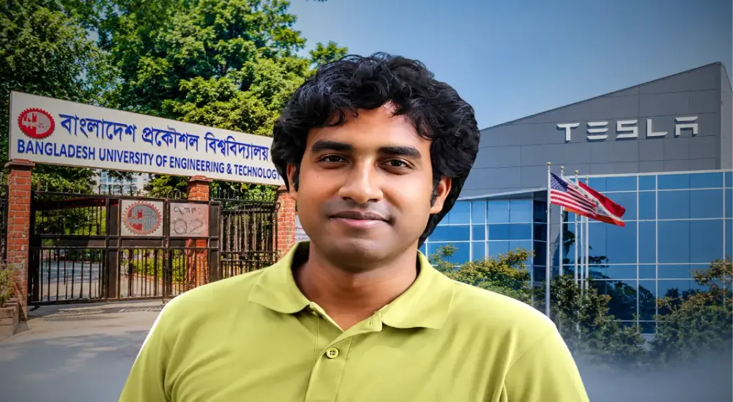 ইনটেলের পর বৈদ্যুতিক গাড়ি নির্মাতা প্রতিষ্ঠান টেসলায় সিনিয়র টেকনিক্যাল প্রোগ্রাম ম্যানেজার হিসেবে যোগ দিয়েছেন বুয়েটের সাবেক শিক্ষার্থী সারোয়ার মোর্শেদ। ছবি: সংগৃহীত