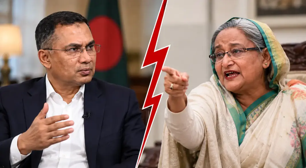 ভারত সফর নিয়ে তারেক রহমানকে প্রশ্ন শেখ হাসিনার
