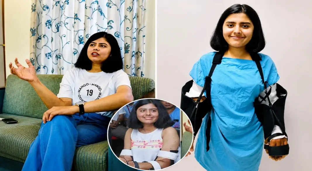 দুর্ঘটনায় হাত হারানোর পর অঙ্গদানের মাধ্যমে স্বাভাবিক জীবনে ফেরা শ্রেয়া সিদ্ধানাগৌড়া। ছবি: সংগৃহীত