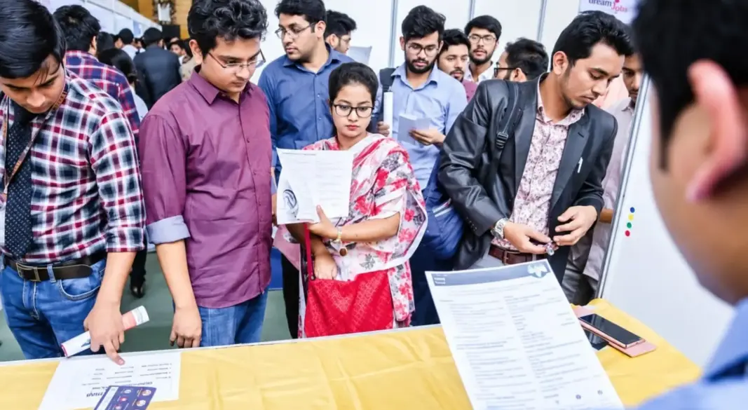 চাকরি প্রার্থীদের ছবি:সংগৃহীত।