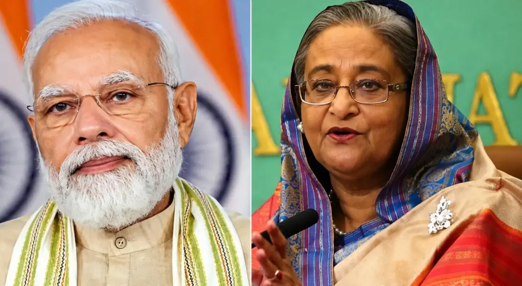 ভারতের প্রধানমন্ত্রী নরেন্দ্র মোদি ও শেখ হাসিনা । ছবি: কোলাজ আমেরিকা বাংলা