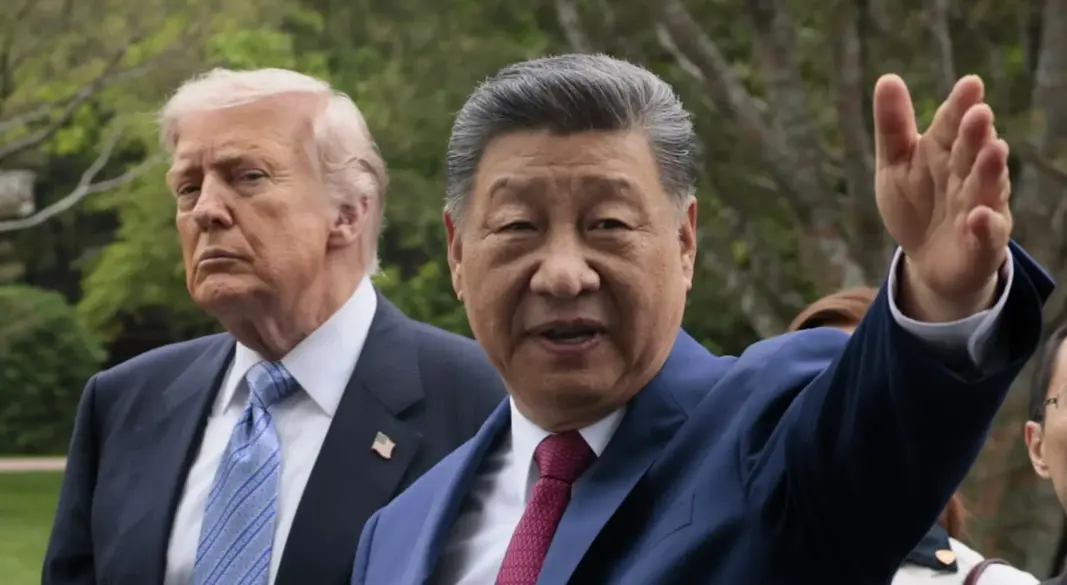 US President Donald Trump with Chinese President Xi Jinping